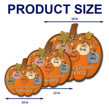 Load image into Gallery viewer, Personalized Wooden Sign for Grandma & Grandpa's Pumpkin Patch Gift