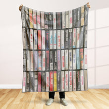 Load image into Gallery viewer, Personalized Cassette Tape Lovers Blanket - Nostalgic Music Gift Blanket PopCulturePrints