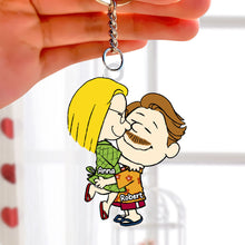 Load image into Gallery viewer, Custom Couple Kissing Keychain - Personalized Valentine's Day Gifts for Lovers Keychains PopCulturePrints