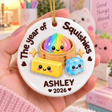 Load image into Gallery viewer, Personalized Ceramic Rainbow Dumplings Ornament Gift for Kids