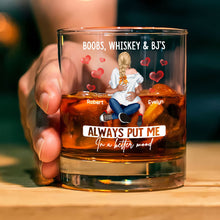Load image into Gallery viewer, Custom Naughty Couple Whiskey Glass | Unique Valentine's Day Gifts for Couples Whiskey Glass PopCulturePrints