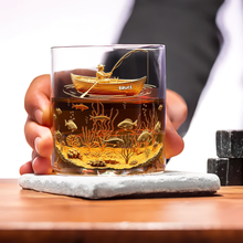 Load image into Gallery viewer, “Savor Your Passion” - Fishing Man Whiskey Glass - Personalized Gift for Fishing Enthusiasts Whiskey Glass MagicInPrints