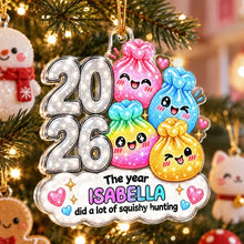 Load image into Gallery viewer, Personalized Acrylic Christmas Ornament Kids Squishy Gift
