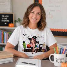Load image into Gallery viewer, Personalized Halloween Teacher Tee Cute Design Gift for Educators