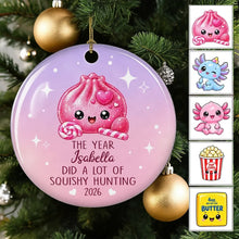 Load image into Gallery viewer, Personalized Pink Ceramic Ornament Custom Gift for Christmas
