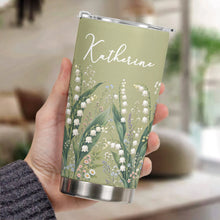 Load image into Gallery viewer, Personalized Insulated Travel Tumbler Custom Floral Gift for Sister