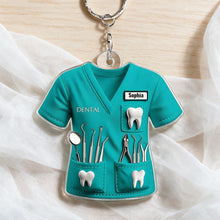 Load image into Gallery viewer, Personalized Acrylic Dental Keychain Gift for Dentist