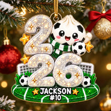Load image into Gallery viewer, Personalized Soccer Dumpling Acrylic Ornament Gift for Kids