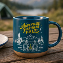 Load image into Gallery viewer, Personalized Adventure Pottery Mug Custom Camping Gift for Couple