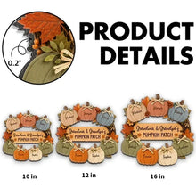 Load image into Gallery viewer, Personalized Wooden Sign for Grandma & Grandpa Pumpkin Patch Decor Gift