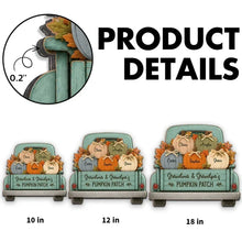 Load image into Gallery viewer, Personalized Wooden Pumpkin Truck Sign Gift for Grandparents