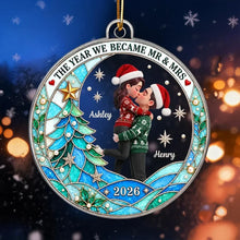 Load image into Gallery viewer, Personalized Acrylic Ornament Kissing Couple Gift for Newlyweds