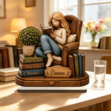 Load image into Gallery viewer, Personalized 2-Layer Wooden Plaque for Book Lovers Gift for Her