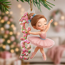 Load image into Gallery viewer, Personalized Acrylic Christmas Ornament Ballerina Gift for Girls