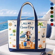 Load image into Gallery viewer, Personalized Tote Bag for Women with Fun Cruise Design