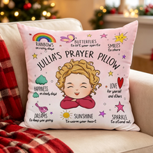 Load image into Gallery viewer, Personalized Child Art Square Pillow Uplifting Gift for Kids