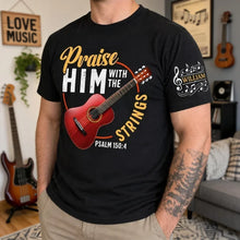 Load image into Gallery viewer, Personalized Guitar Tee Faith Design Custom Shirt Gift