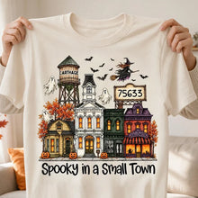 Load image into Gallery viewer, Personalized Halloween Classic Tee with Flying Witch Gift for Friends and Family