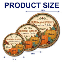 Load image into Gallery viewer, Personalized Wooden Pumpkin Patch Sign Gift for Grandma & Grandpa