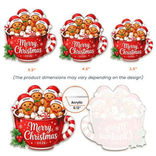 Load image into Gallery viewer, Personalized Gingerbread Family Acrylic Magnet Unique Gift for Christmas