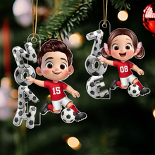 Load image into Gallery viewer, Personalized Soccer Kid Acrylic Ornament Creative Gift