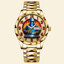 Load image into Gallery viewer, Crafted for the Creator: Personalized Stainless Steel Men's Watch for Welders - A Meaningful Gift Men's Watch MagicInPrints