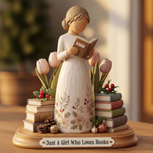 Load image into Gallery viewer, Just A Girl Who Loves Books - Personalized Acrylic Plaque for Book Lovers Shaped Plaques MagicInPrints