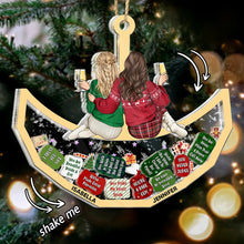 Load image into Gallery viewer, You're My Favorite Person – Personalized 3-Layered Acrylic Shaker Ornament – Gift for Best Friend Acrylic Shaker Ornament MagicInPrints