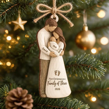 Load image into Gallery viewer, Personalized Wooden Ornament for New Parents | Baby Christmas Gift