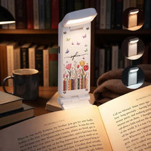 Load image into Gallery viewer, Personalized Clip On Reading Light Floral Design Gift for Book Lovers