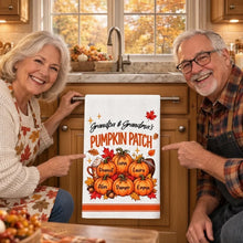 Load image into Gallery viewer, Personalized Kitchen Towel Unique Fall Gift for Grandma & Grandpa