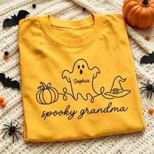Load image into Gallery viewer, Personalized Spooky Grandma Tee Cute Halloween Gift Idea