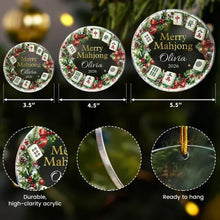 Load image into Gallery viewer, Personalized Mahjong Acrylic Ornament Christmas Gift for Gamers
