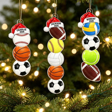Load image into Gallery viewer, Personalized Acrylic Sports Ornament Custom Name Gift for Kids
