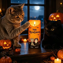 Load image into Gallery viewer, Personalized Flameless LED Candle Custom Cat Art Gift for Cat Mom