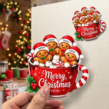 Load image into Gallery viewer, Personalized Gingerbread Family Acrylic Magnet Unique Gift for Christmas