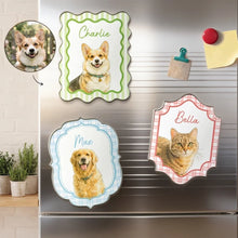 Load image into Gallery viewer, Personalized Acrylic Magnet Watercolor Pet Portrait Gift for Pet Owners