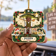 Load image into Gallery viewer, Personalized Fishing Acrylic Ornament Custom Name Gift for Dad