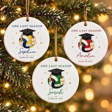 Load image into Gallery viewer, Personalized Graduation Volleyball Ornament Custom Name Gift