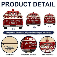 Load image into Gallery viewer, Personalized Wooden Ornament Snowman Family Holiday Gift
