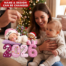 Load image into Gallery viewer, Personalized Acrylic Ornament Cute Sleeping Baby Gift for New Parents