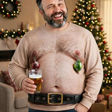 Load image into Gallery viewer, Personalized Christmas Sweatshirt with Torso Illusion Gift for Him