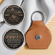 Load image into Gallery viewer, Personalized Pocket Hug Keychain for Grandson Gift from Grandpa