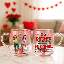 Load image into Gallery viewer, Cheers to Friendship and Fun - Partner In Wine Personalized 3D Heart Glass Mug 3D Heart Glass Mug MagicInPrints