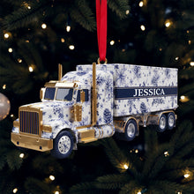 Load image into Gallery viewer, “Drive Your Dreams” - Elegant Semi Truck Ornament - Personalized Gifts for Truckers Ornament MagicInPrints