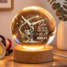Load image into Gallery viewer, Personalized Globe Lamp with Handstand Gymnast for Daughter, Unique Gift Idea