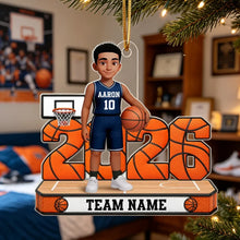 Load image into Gallery viewer, Personalized Basketball Player Acrylic Ornament Gift for Son
