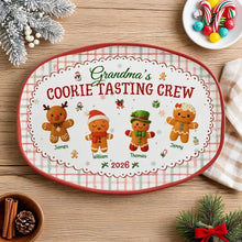 Load image into Gallery viewer, Personalized Cookie Tasting Crew Grilling Plate Gift for Grandma