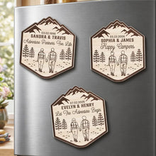 Load image into Gallery viewer, Personalized Acrylic Magnet Adventure Partners Gift for Couples