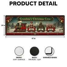 Load image into Gallery viewer, Personalized Snowy Christmas Train Doormat Unique Gift for Grandma